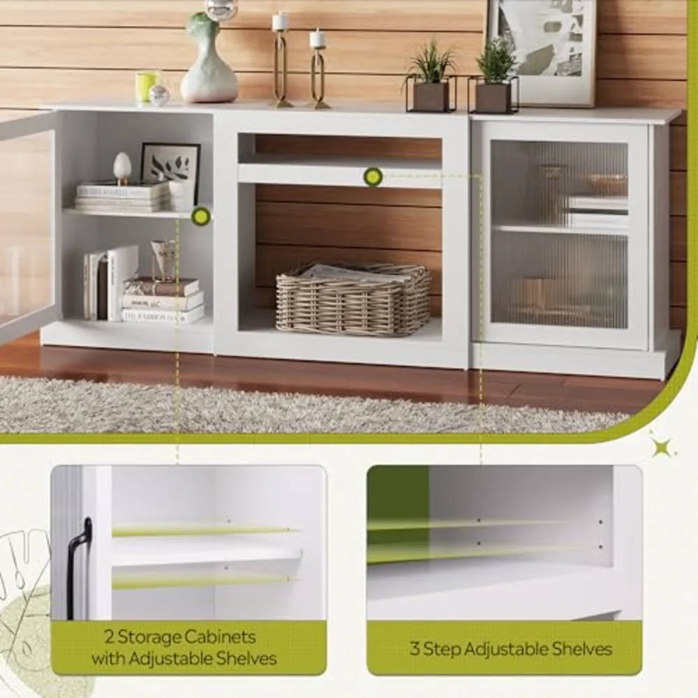 WLIVE 70-Inch Farmhouse TV Stand for 75/80 Inches TV, view 4