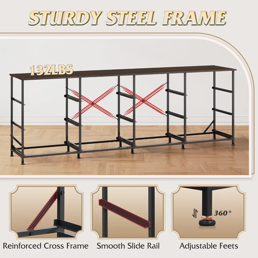 WLIVE 75.5'' Dresser for Bedroom, view 6