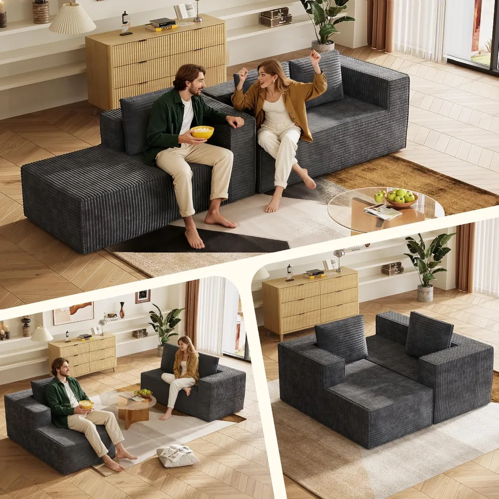 WLIVE 82'' Boneless Loveseat Couches for Living Room, view 6
