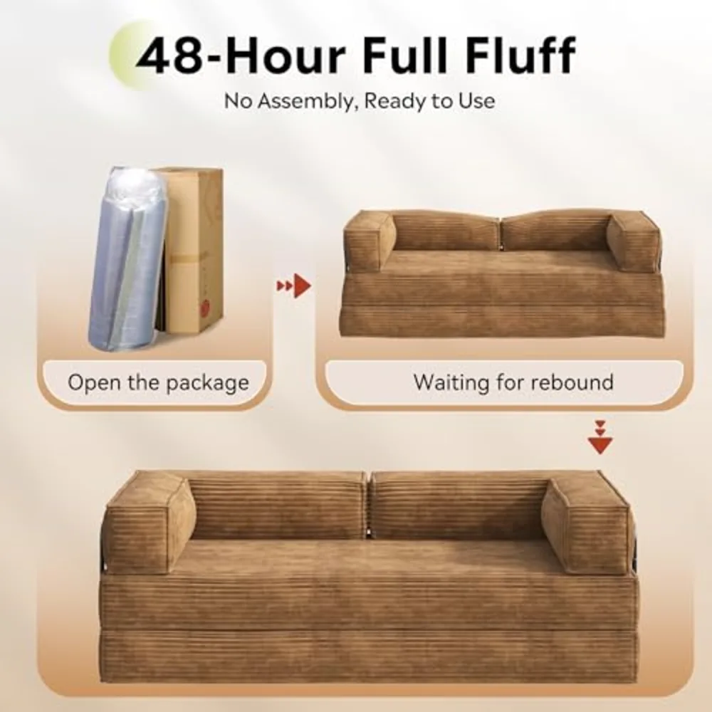 WLIVE 87'' Futon Sofa Bed, view 4