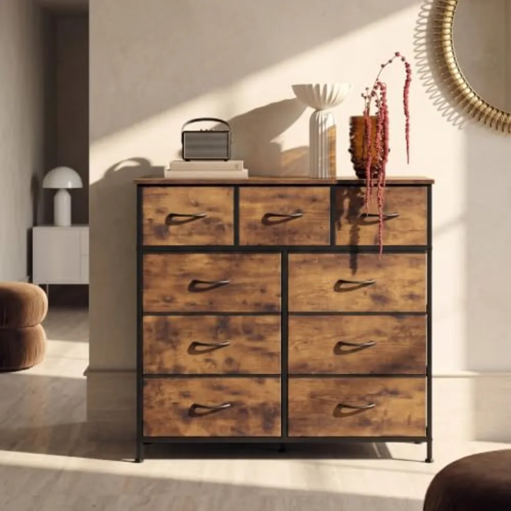 WLIVE 9-Drawer Dresser Fabric Storage Tower for Bedroom