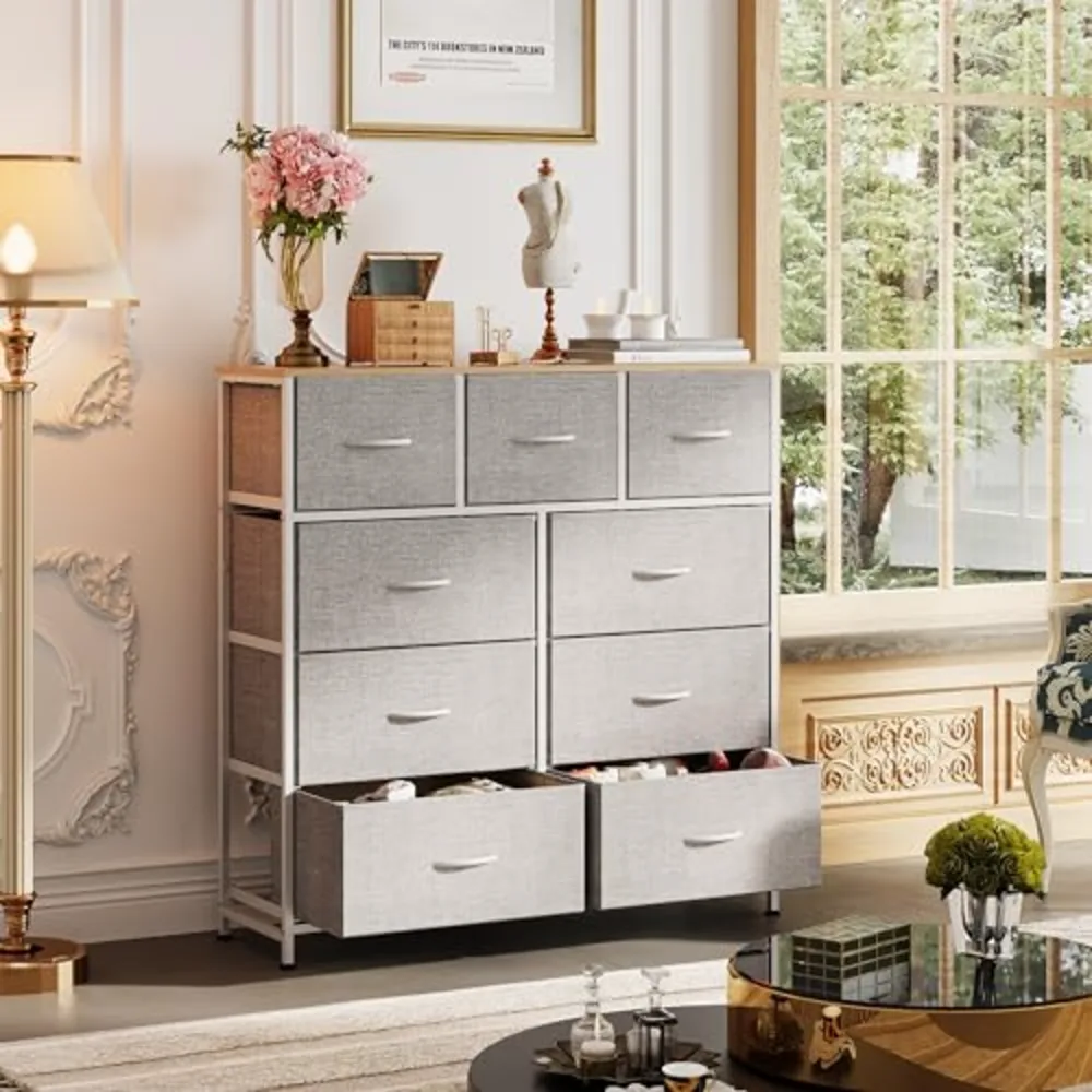 WLIVE 9-Drawer Dresser Fabric Storage Tower for Bedroom, view 4