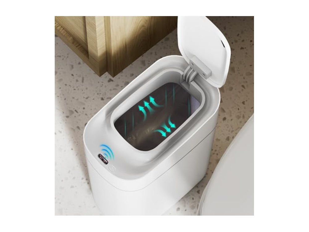 Automatic Bathroom Trash Can with Lid