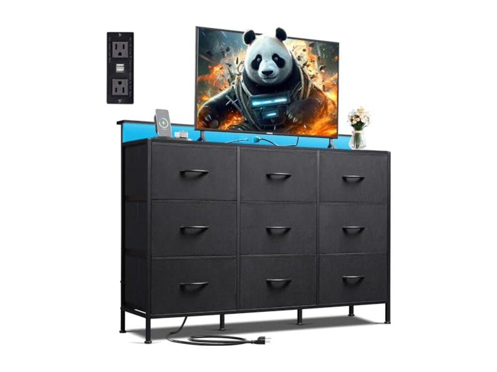 Black Dresser TV Stand for 45