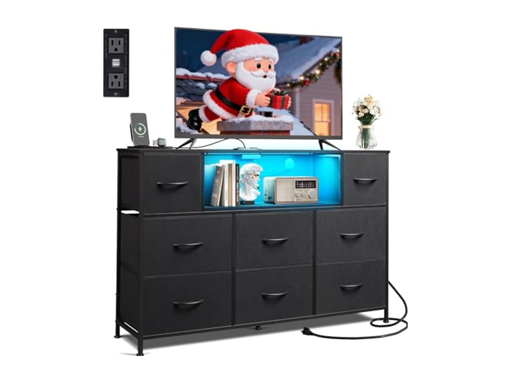 Black Dresser TV Stand for 45