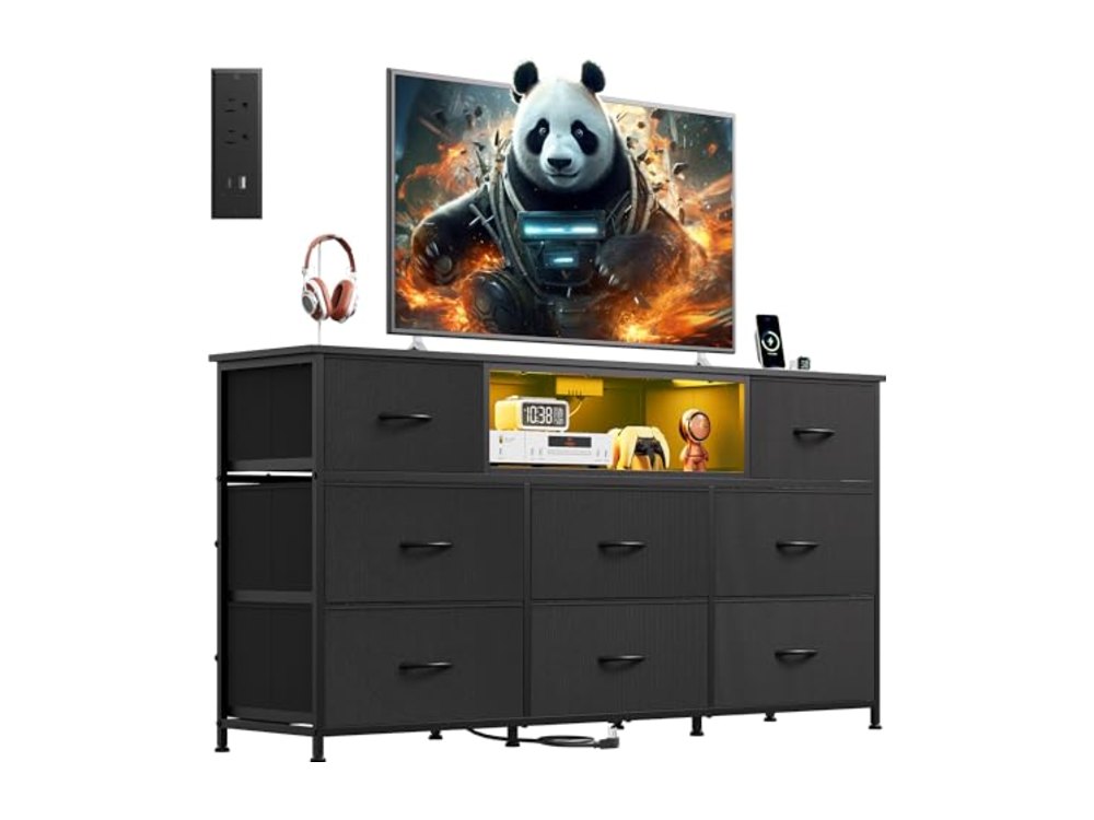 Black Dresser TV Stand for 50