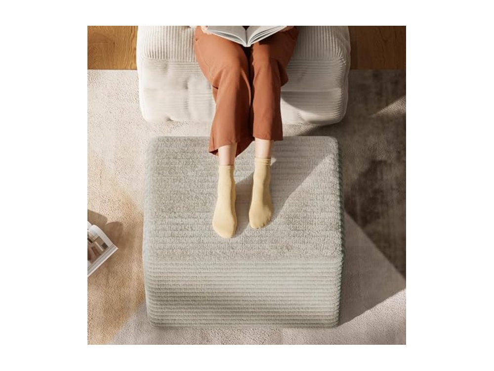 Boneless Ottoman Lightweight Movable Foot Rest Stool for Living