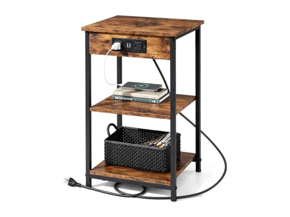 End Table with Charging Station