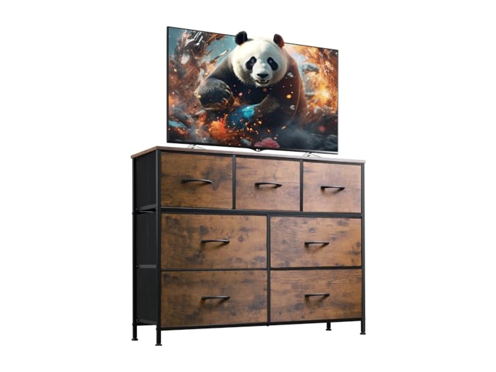 WLIVE 7 Drawer Dresser TV Stand